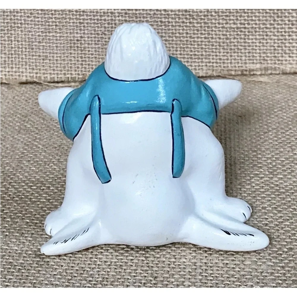 Vintage Tumbling Bunny Figurine Set Handmade Kitsch Whimsical Anthropomorphic